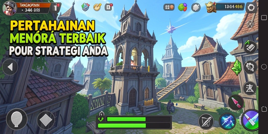 Screenshot menampilkan aksi seru dalam permainan Tower Defense 3446.