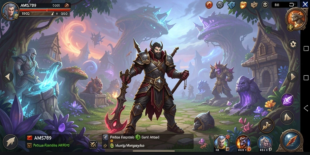 Tangkapan layar dari gameplay menarik AMS789 dalam misi ARPG.