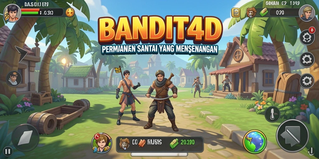 Tampilan gameplay menarik dari BANDIT4D yang penuh warna.