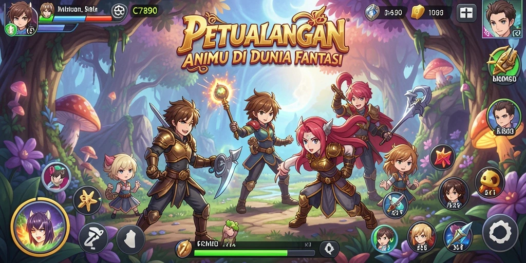 Tangkapan layar C7890 menampilkan aksi pertarungan yang mendebarkan dalam gaya Anime.