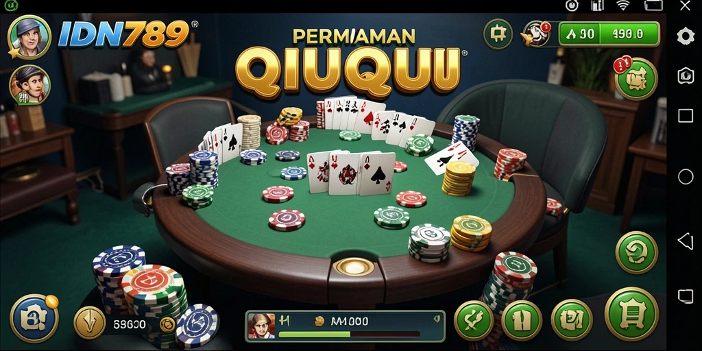 Tampilan gameplay seru dalam IDN789 QiuQiu.