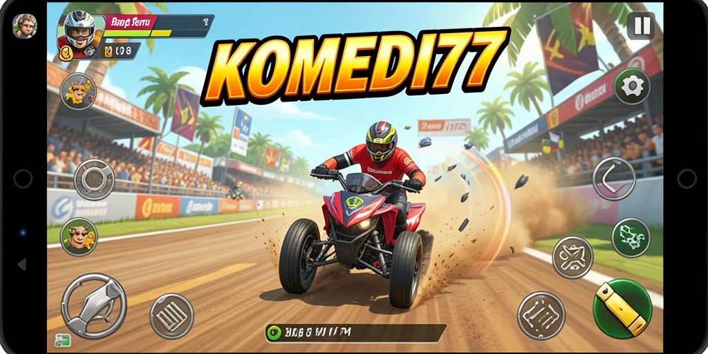 Gameplay Racing KOMEDI77 yang seru dan penuh aksi.