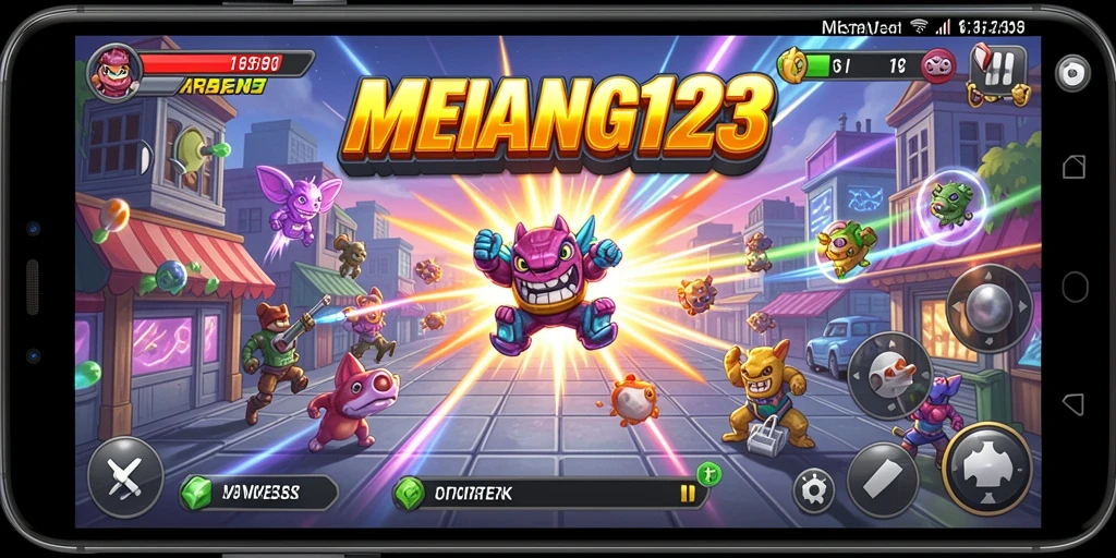 Tampilan gameplay seru dan penuh warna di MENANG123.