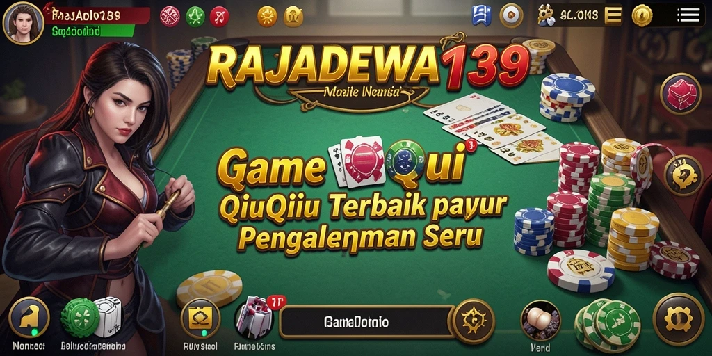 Tampilan gameplay seru dalam aplikasi QiuQiu RAJADEWA138.