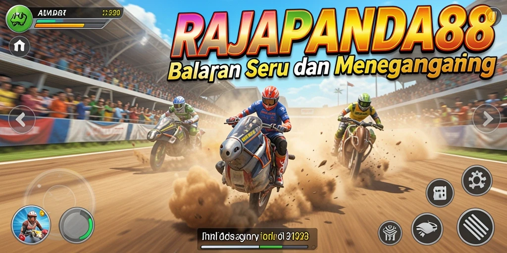 Tampilan gameplay seru di RAJAPANDA88 dengan aksi balapan mendebarkan.