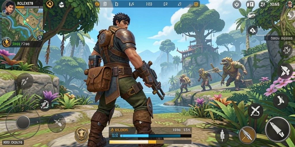 Tampilan gameplay luar biasa dari ROLEX878 di dunia terbuka.