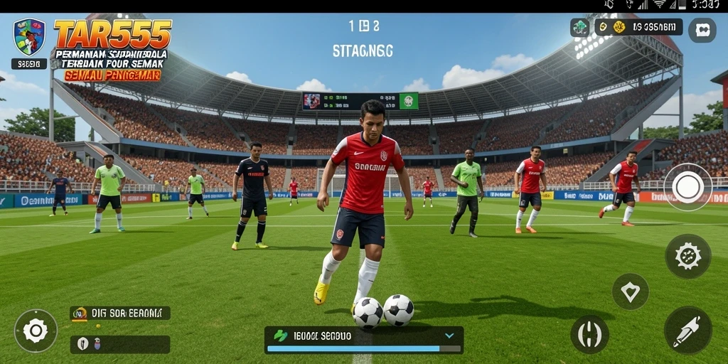 Tangkapan layar <strong>TAR555</strong> menunjukkan aksi seru dalam pertandingan sepak bola.