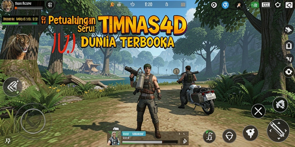 Tampilan gameplay TIMNAS4D yang menakjubkan di dunia terbuka.