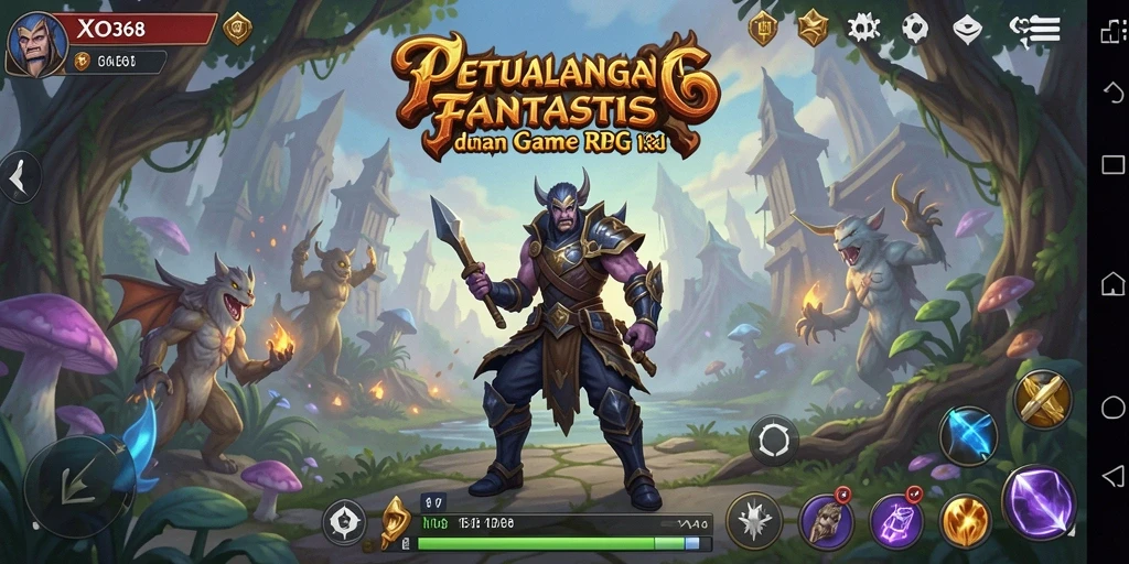 Tampilan gameplay XO368 memperlihatkan pertempuran epik dalam dunia RPG yang luas.