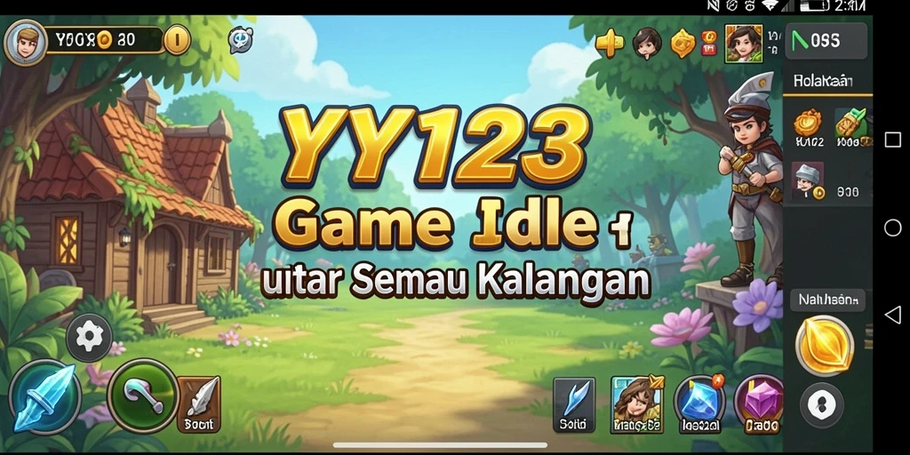 Tangkapan layar game Idle YY123 menunjukkan gameplay yang mengasyikkan dan interaktif.